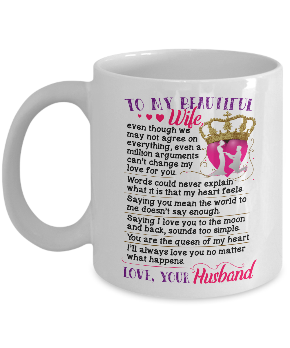 To My Beautiful Perfect Christmas Gift For Your Wife - Coffee Cup