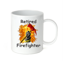 Load image into Gallery viewer, Coffee Cup Mug Travel 11 15 oz Retired Firefighter Fireman Fire Retirement