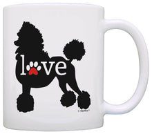 Load image into Gallery viewer, Poodle Gifts Love Dog Paw Prints Dog Owner Gifts Dog Lover Coffee Mug Tea Cup