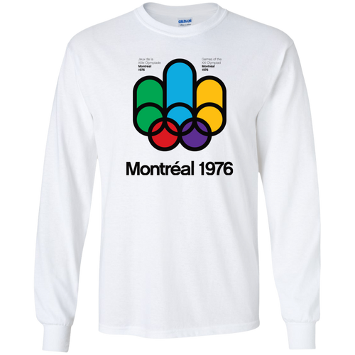 Montreal, 1976, Retro, Quebec, Canada - G240 Gildan Long Sleeve T-Shirt