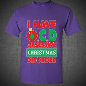 CHRISTMAS gift t shirt funny christmas OCD obsessive christmas disorder tank top