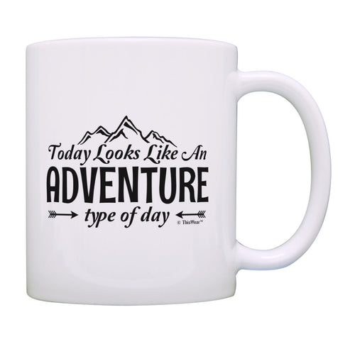 Camping Gifts for Women Adventure Type of Day Mountain Mug Coffee Mug Tea Cup