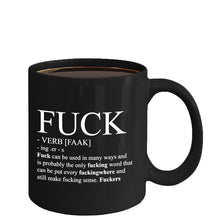 Load image into Gallery viewer, Best funny gift - The F word and verb definition Coffee Mug for Birthday, Office