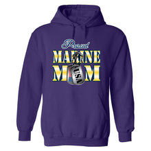 Load image into Gallery viewer, PROUD MARINE MOM US ARMY military navy cool present for mom HOODIE RED BLACK