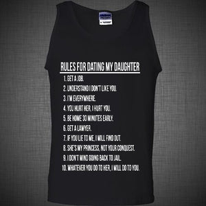 Rules for dating my daughter funny DADD Father's day gift dad T Shirt Tank Top