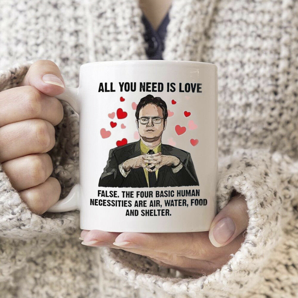 The Office Dwight Schrute All You Need Is Love Mug White Ceramic 11oz Tea Cup