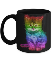 Load image into Gallery viewer, Lighting Cat Mug (Black)-Perfect Gift- 11OZ Coffee Mug Tea Cup Gift