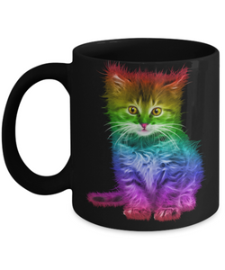 Lighting Cat Mug (Black)-Perfect Gift- 11OZ Coffee Mug Tea Cup Gift