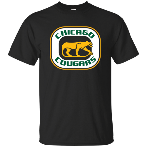 Chicago, Cougars, Hockey, WHA, Retro, 1970's, Logo, Throwback, T-Shirt