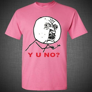 New Fashion Casual Summer Slim Troll face Meme Y U NO? Funny T shirt Tank T Top