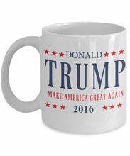 Load image into Gallery viewer, Ceramic Coffee Tea Mug Cup 11oz White Donald Trump Make America Great Again