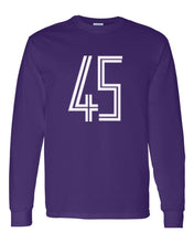 Load image into Gallery viewer, JORDAN 45 MEN&#39;S LONG SLEEVE T-SHIRT SNEAKER TEE CONCORDS 11 XI NEW - PURPLE