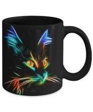 Load image into Gallery viewer, Lighting Cat Mug Version Black - 11oz Coffee Mug Tea Cup Gift