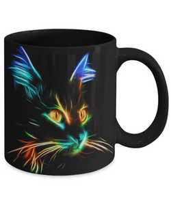 Lighting Cat Mug Version Black - 11oz Coffee Mug Tea Cup Gift