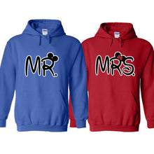 Load image into Gallery viewer, Couple matching Valentine&#39;s Day hoodies MR and MRS Husband Wife Sweatshirt