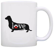 Load image into Gallery viewer, Dachshund Gift Love Dog Paw Prints Doxie Breed Weiner Dog Coffee Mug Tea Cup