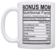 Load image into Gallery viewer, Mothers Day Gifts for Stepmom Bonus Mom Nutritional Facts Coffee Mug Tea Cup