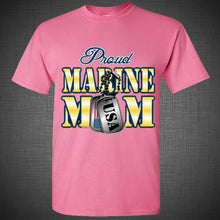 Load image into Gallery viewer, PROUD MARINE MOM US ARMY military navy cool present for mom t shirt tank top