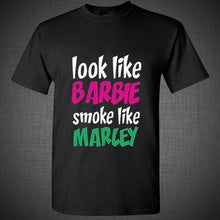 Load image into Gallery viewer, Look like Barbie Smoke like Marley reggae music weed marijuana bob t shirt tank