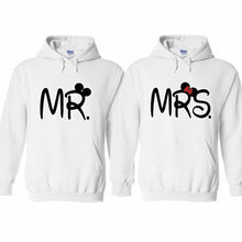 Load image into Gallery viewer, Couple matching Valentine&#39;s Day hoodies MR and MRS Husband Wife Sweatshirt