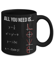 Load image into Gallery viewer, All You Need Is Love Math Equation - 11OZ Coffee Mug Tea Cup Gift