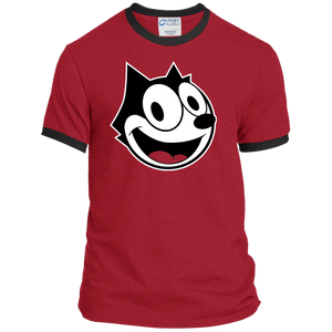 Felix, Cute, Cartoon, Cat, Krazy Kat, Funny, PC54R Port & Co. Ringer Tee