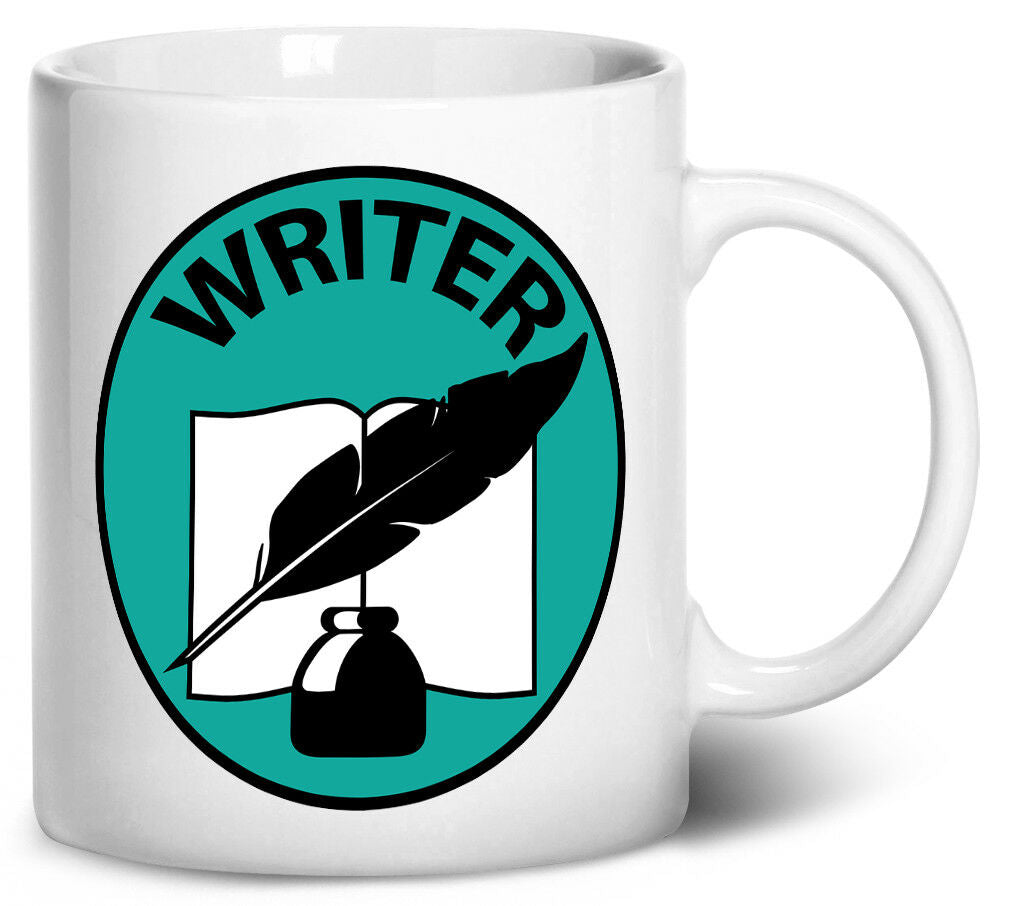 Tenacitee Writer Badge Coffee Mug, 11oz, White