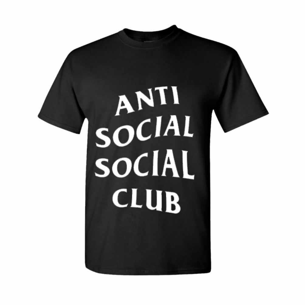 Anti social social club T Shirt New Black White Men Size M Tank L Tee