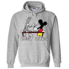 Load image into Gallery viewer, Disney BEST BUDS Weed Hoodie Funny Bugs Bunny Mickey Mouse Blunt smoking