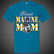 Load image into Gallery viewer, PROUD MARINE MOM US ARMY military navy cool present for mom t shirt tank top