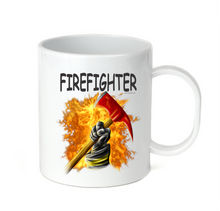 Load image into Gallery viewer, Coffee Cup Mug Travel 11 15oz Firefighter Fire Truck Fireman