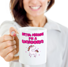 Load image into Gallery viewer, Unicorns Coffee Mug Cup Personalised Named Gag Gift Bitch Please I&#39;m A Unicorn