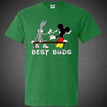 Load image into Gallery viewer, BEST BUDS Weed T-Shirt Tank Top Funny Bugs Bunny Mickey Mouse Blunt smoking