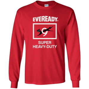 Eveready Retro Battery Logo, Black Cat, Nine Lives, AA - Long Sleeve T-Shirt