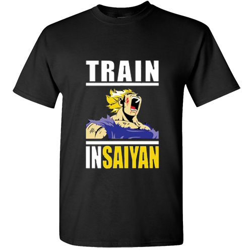 Train Insaiyan Gym T-Shirt Training to Beat Goku or Krillin DBZ Dragon Ball Z T