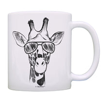 Load image into Gallery viewer, Giraffe Cup Giraffe Wearing Sunglasses Animal Gift Mug Coffee Mug Tea Cup