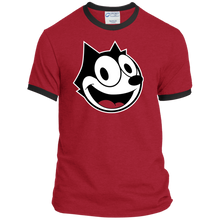 Load image into Gallery viewer, Felix, Cute, Cartoon, Cat, Krazy Kat, Funny, PC54R Port &amp; Co. Ringer Tee