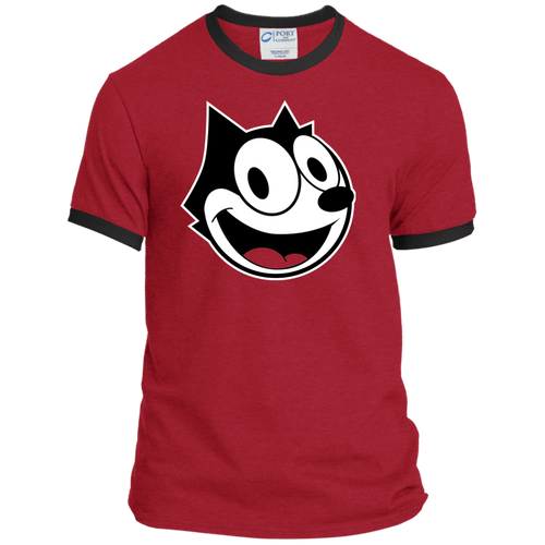 Felix, Cute, Cartoon, Cat, Krazy Kat, Funny, PC54R Port & Co. Ringer Tee