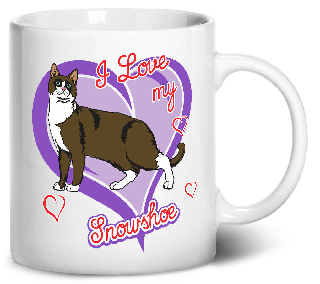 Tenacitee Snowshoe Cat Coffee Mug, 11oz, White