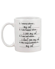 Load image into Gallery viewer, I Love My Cat Ceramic Coffee Mug 11 Oz Funny Tea Gift Cup