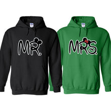 Load image into Gallery viewer, Couple matching Valentine&#39;s Day hoodies MR and MRS Husband Wife Sweatshirt