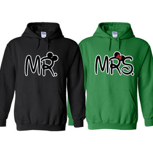 Couple matching Valentine's Day hoodies MR and MRS Husband Wife Sweatshirt