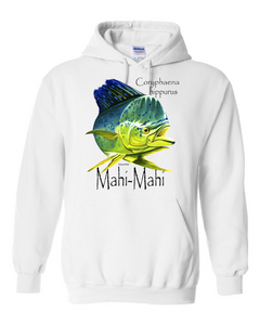 hooded Pullover Sweatshirt Hoodie Fish Fishing Mahi Mahi Coryphaena Hippurus