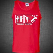 Load image into Gallery viewer, Problem Solved Stick Figure Man couple Marriage Kick Funny adult humor T Shirt