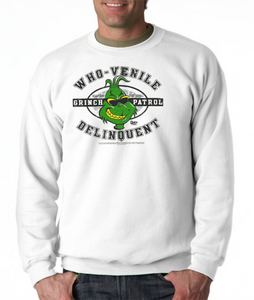 Crewneck Gildan Sweatshirt Christmas Grinch Suess Who Delinquent Ugly Sweater