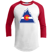 Load image into Gallery viewer, Colorado, Denver, Rockies, Hockey, Defunct, Retro, Jersey, Logo, 3/4 Sleeve T-Sh