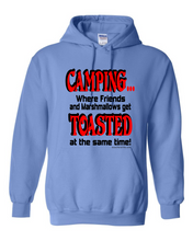 Load image into Gallery viewer, Pullover Hoodie Sweatshirt Camping Where Friends Marshmallows Get Toasted Same