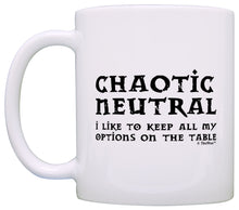 Load image into Gallery viewer, Gamer Gift Chaotic Neutral Funny RPG RTS Card Gaming Coffee Mug Tea Cup