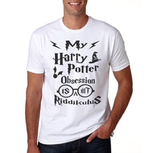 Load image into Gallery viewer, Harry Potter Obsession Is Riddikulus - Mens Womens/Ladies Hogwarts T-Shirt