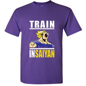 Train Insaiyan Gym T-Shirt Training to Beat Goku or Krillin DBZ Dragon Ball Z T